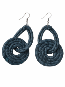 Earring Frida Collection african earring dark green
