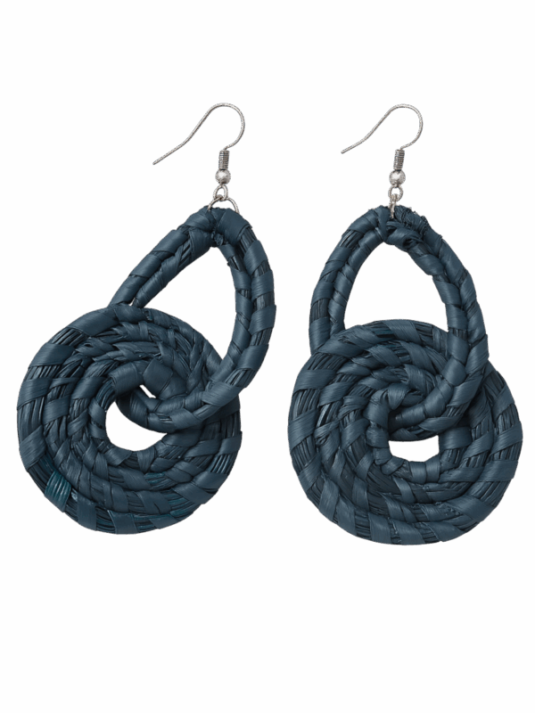 Earring Frida Collection african earring dark green