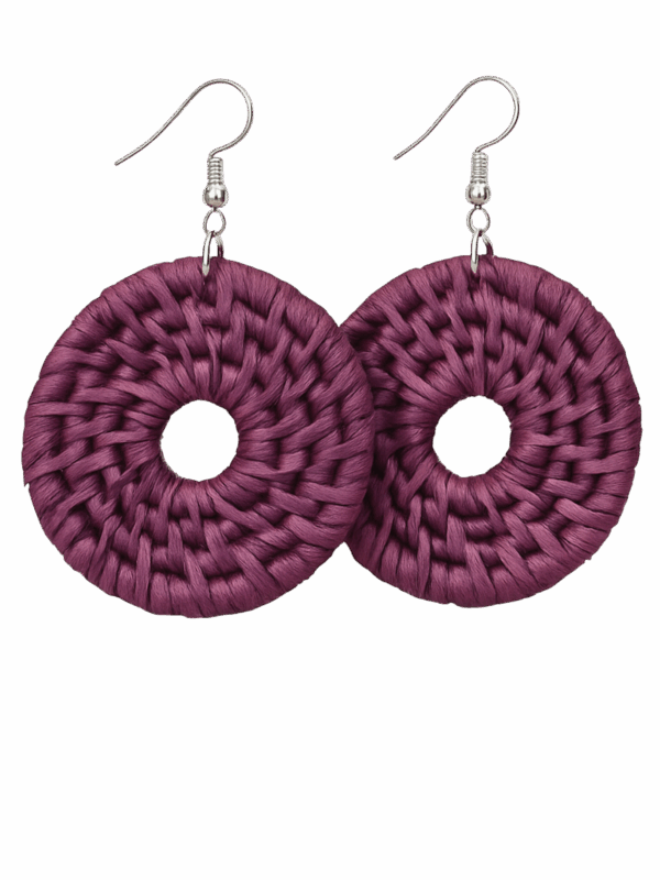 Earring Frida Collection african earring purple